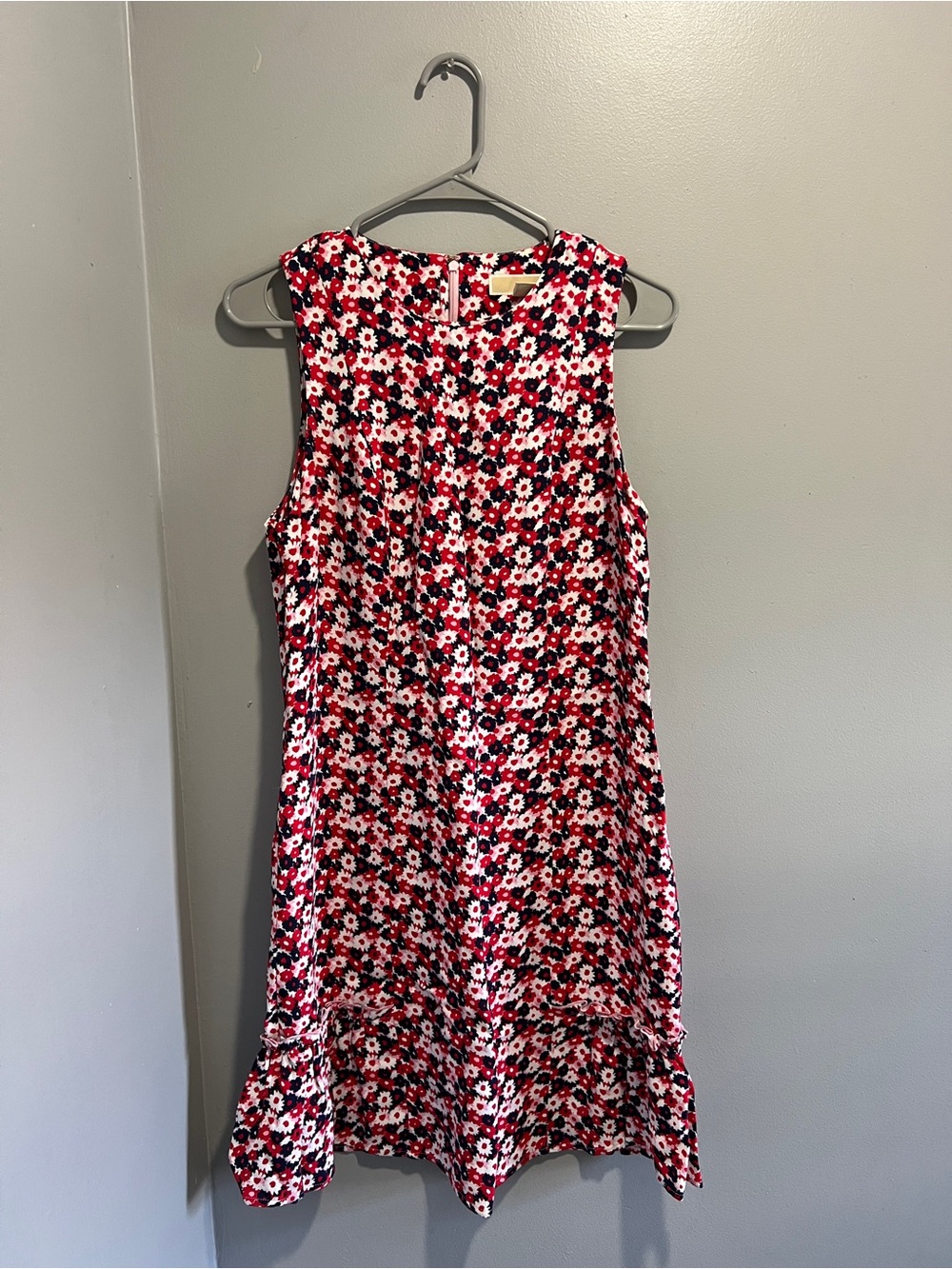 Michael Kors Red, Navy & White Floral Dress